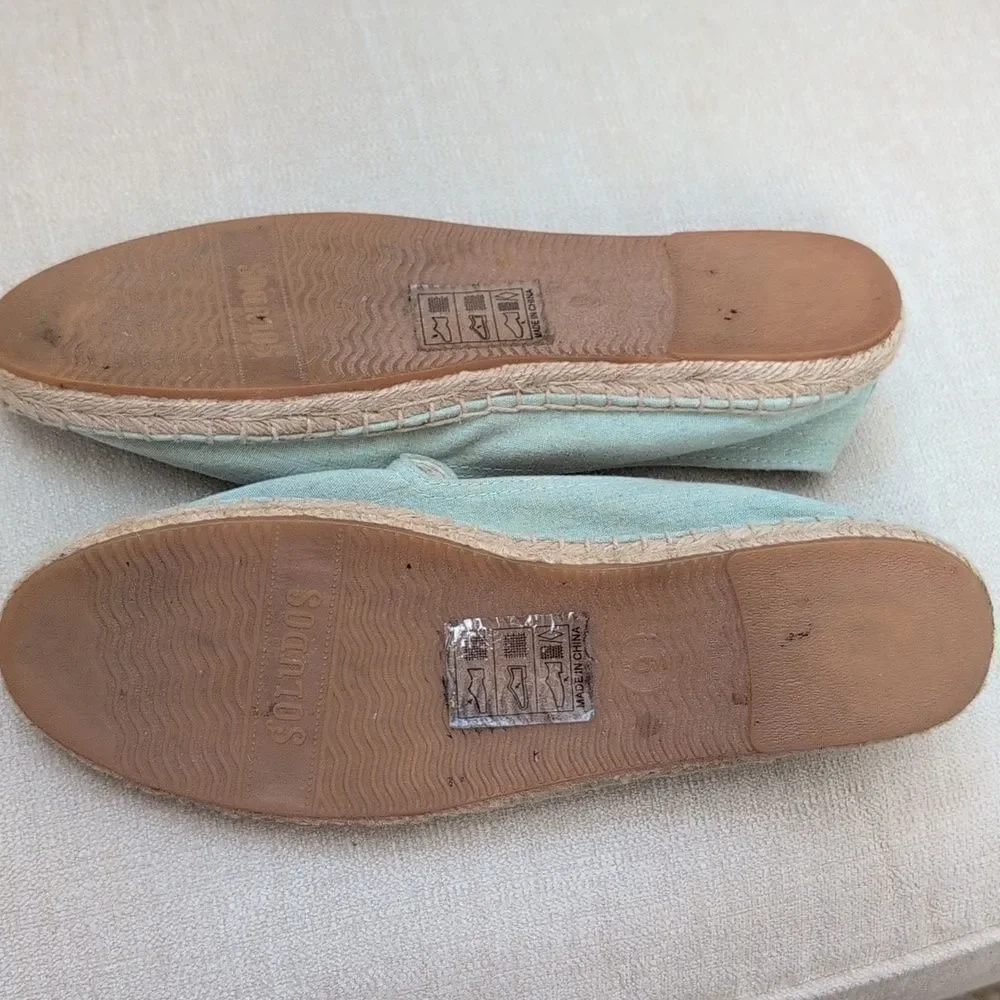Soludos Watermelon Smoking Slipper Espadrille Flats Size 9